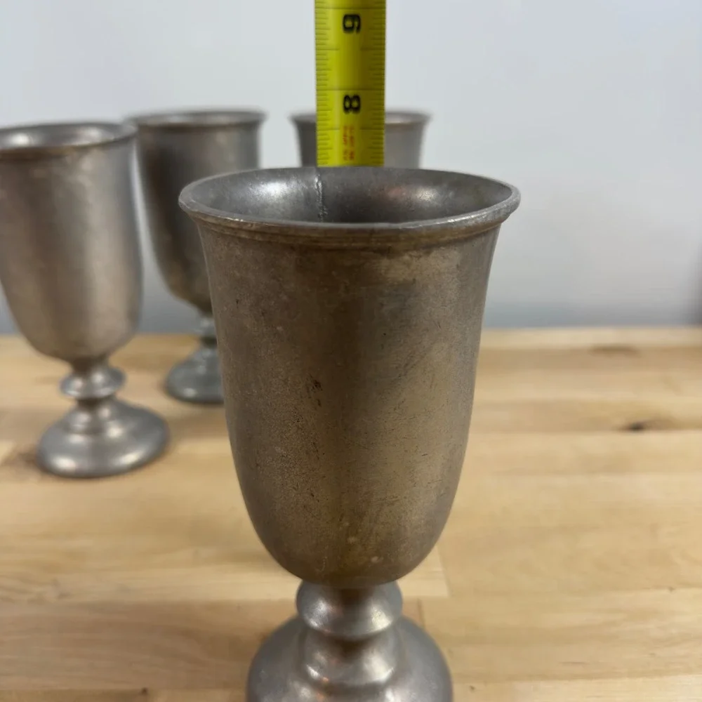 Vintage Wilton RWP Pewter Goblets Set of 4 Silver Metal Chalices